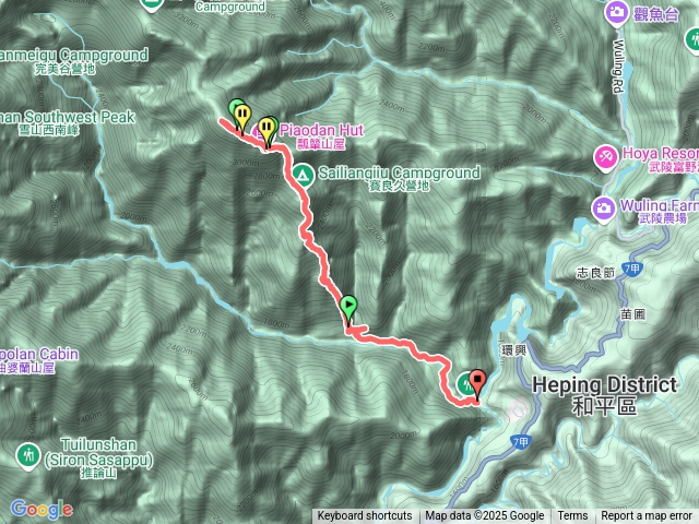 志佳陽3.1營地到三角點回登山口