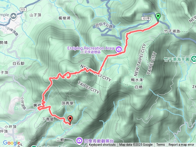 二子坪遊客中心-二子坪-面天山-向天山-向天池-興福寮古道-清天宮