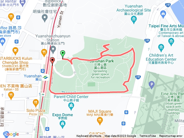 圓山花博健走步道