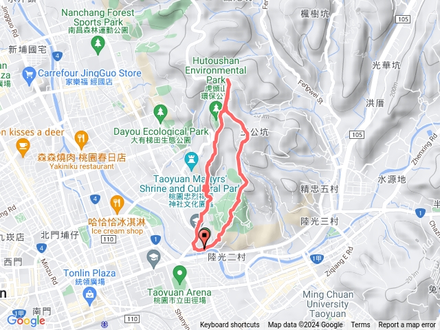 虎頭山，宏德宮上-停機坪-稜線步道