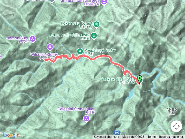 荒川登山口到大株步道，往繩文杉