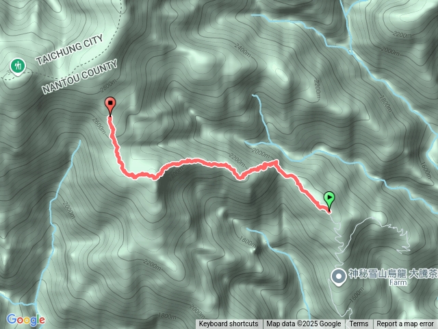 白姑登山口到松針營地