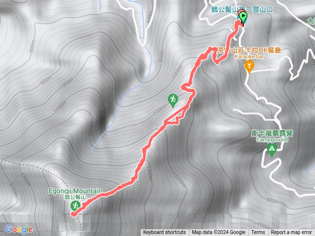 鵝公髻山-第一登山口原路來回預覽圖