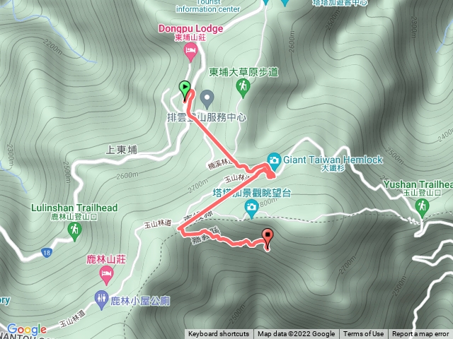 玉山群峰步道上