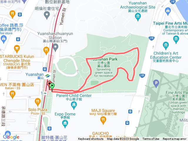 花博公園圓山園區｜健康大榖東線預覽圖