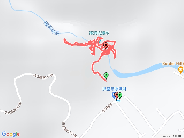 猴洞坑瀑布原地往返