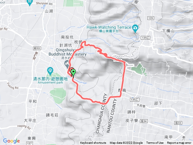 20221101＿清水岩寺十八彎接擎天崗轉長青自行車道