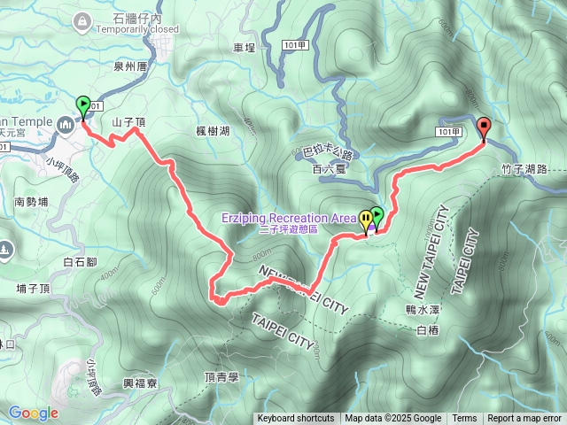 三芝天天宮，向天池山，向天山，面天山，二子坪