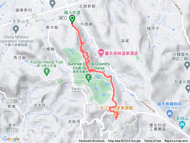 福人山到大北坑