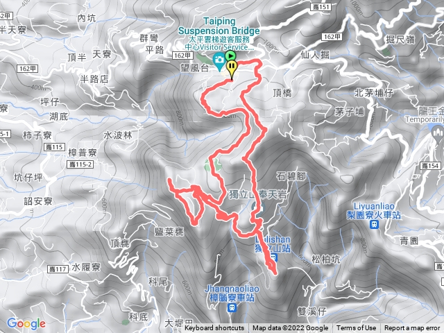雲嘉五連峰-大巃頂山. 獨立山. 阿拔泉山. 觀音石山. 龜山