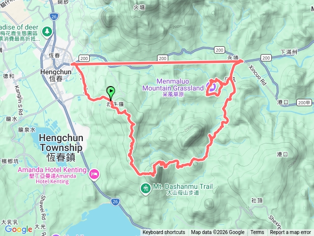恆春縱走+門馬羅〔恆春鎮南宮-赤牛嶺-大山母山-小尖石山〕出永靖公車接駁2026-02-13預覽圖