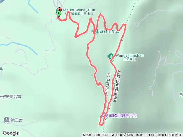 龍麟山步道0型路線預覽圖