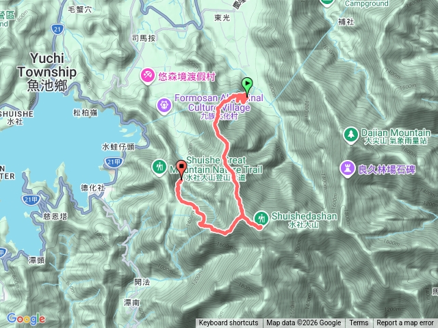 JJ 頂城山縱走水社大山、水社大山主峰下白石登山口預覽圖