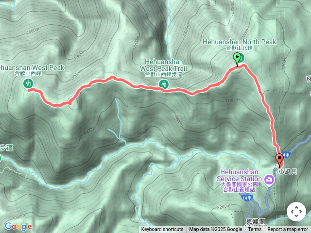 合歡北峰到西峰再回登山口