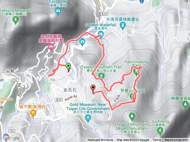 三層橋、黃金瀑布、鴿子岩、哈巴狗岩