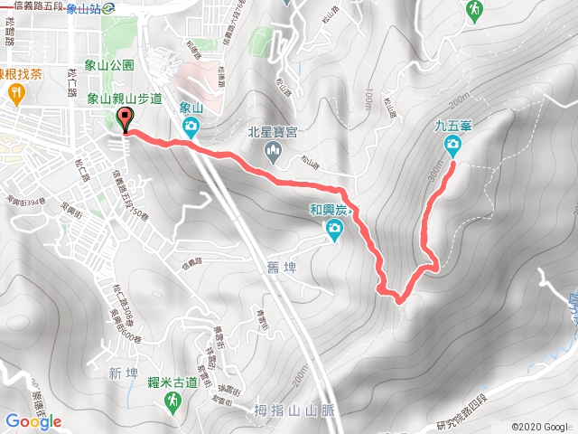 象山到九五峰（95峰）原路來回