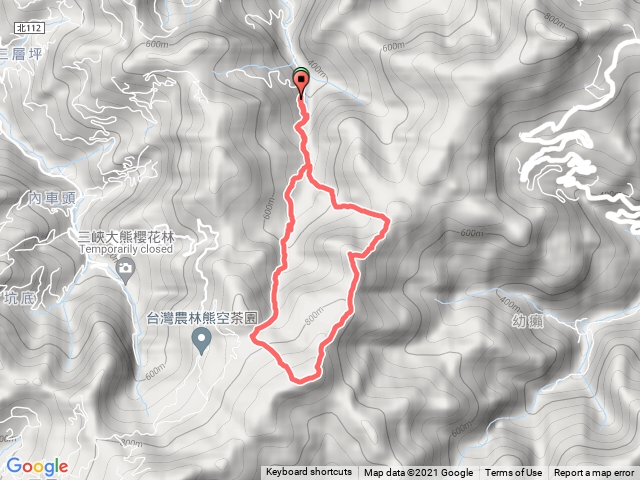 鹿母潭越嶺步道環狀順登竹坑山，竹坑山北峰