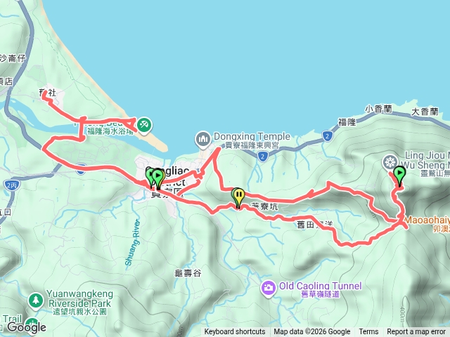 福卯古道.搭乘接駁巴士到靈鷲山.鹽寮行車道預覽圖