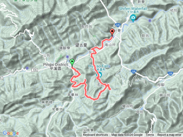 20240730望古尋瀑：東勢格站-平溪子山、畝畝山、石硿子古道、石硿子瀑布、灰窯瀑布、萬寶洞瀑布-望古火車站（忘關軌跡）（野式）