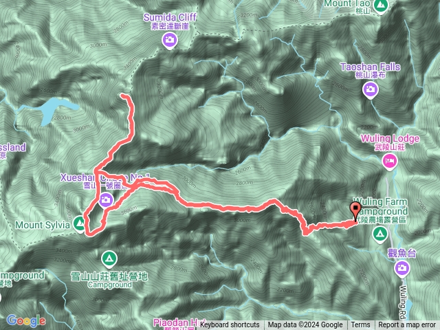 雪東、雪主、北稜角、凱蘭特崑山、北峰、雪北