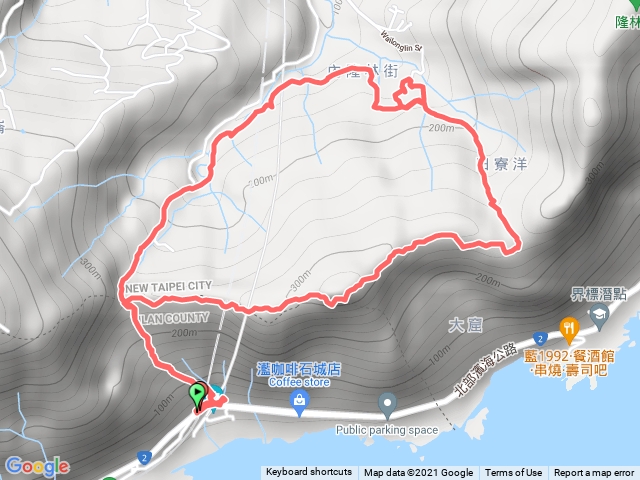 2021/10/19石城山-大堀澳山-隆林古道O型。