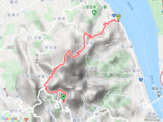 觀音山楓樹湖步道下八里渡船頭