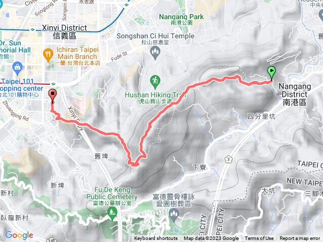 台北大縱走第六段中華科技學院步道→九五峯步道→象山步道