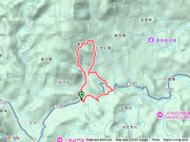 雙溪慈安宮土地公嶺保甲路青雲古道遠景古道O形
