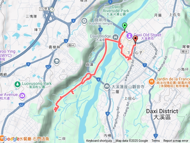 2025-09-09 大溪瑞安路一段557巷賞九月雪─大溪橋→韭菜花田→中正公園→木藝博物館→公會堂→武德殿→鳳飛飛故事館