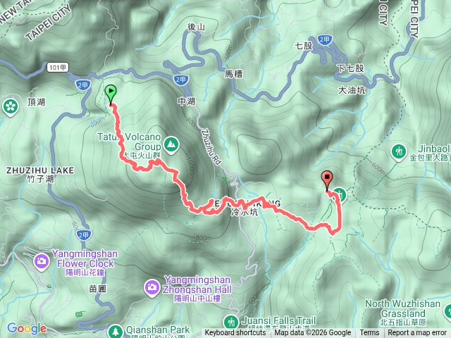 臺北大縱走第3段一半(小油坑遊客中心-擎天崗下山)預覽圖