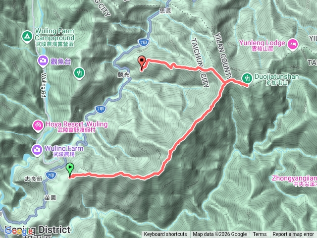 平多縱走（青葉農場上出南湖登山口）預覽圖