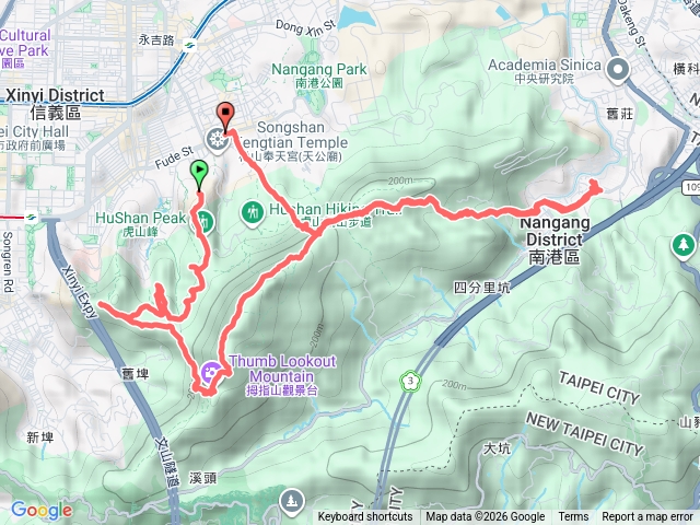 2026015北市/奉天宮-虎山-豹山-獅山-象山-拇指山-九五峰-中華科大-小七-中華科大-慈惠堂預覽圖
