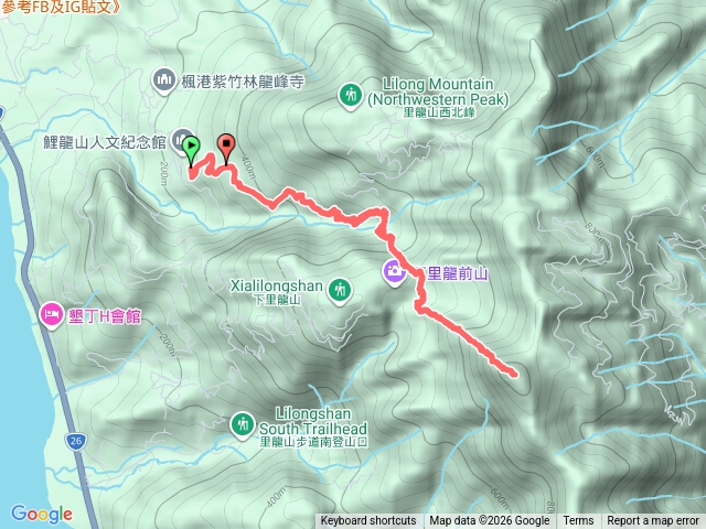115.02.2里龍山1062M完登9.65K歷時7.28H