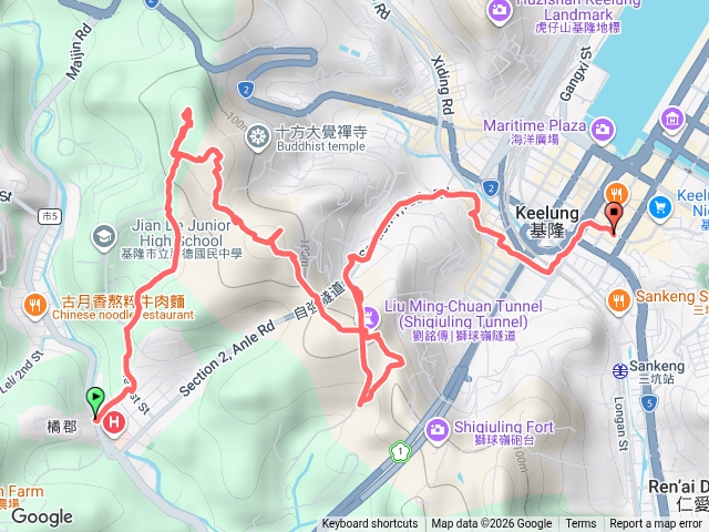 基隆長庚.四維荷花池.蚵殼港山.紅龍山步道.西砲台山.劉銘傳隧道.仁愛市場
