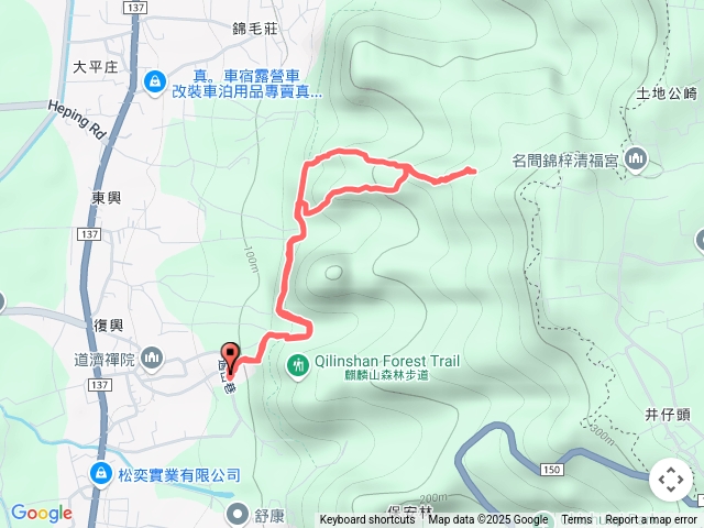 贊天宮-1.5K上-田中大小劍-老胡休息站-望春風觀景台-1.6K下登出