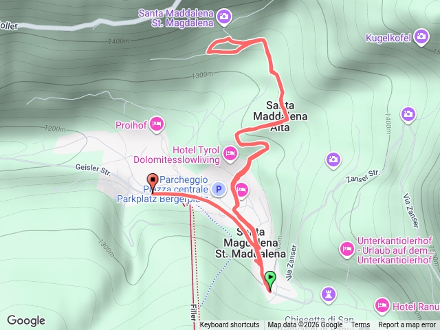 St.Magdalena富內斯山谷（約4公里）