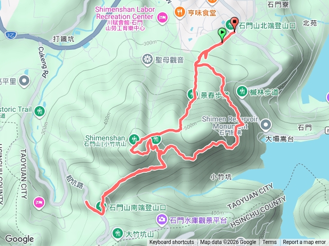 石門山
北端入口➡️南端入口➡️三角點➡️北端入口