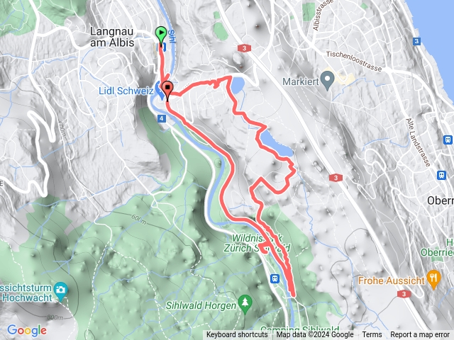 GattikerWeiher>Sihlwald>LangnauGattikon(S4)兩個湖繞一圈