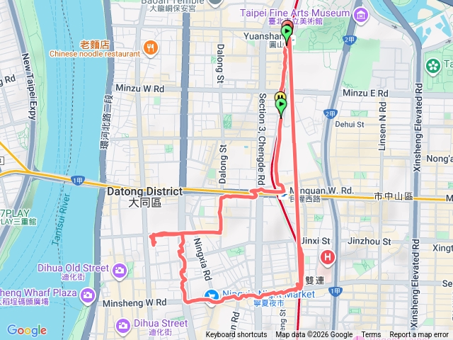 圓山➡️大稻埕慈聖宮➡️雙蓮