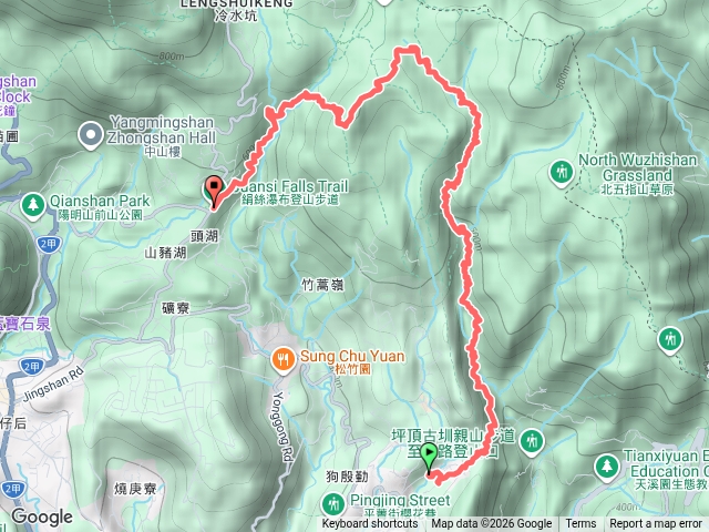坪頂古圳步道+內雙溪古道+竹篙山步道+絹絲瀑布步道預覽圖