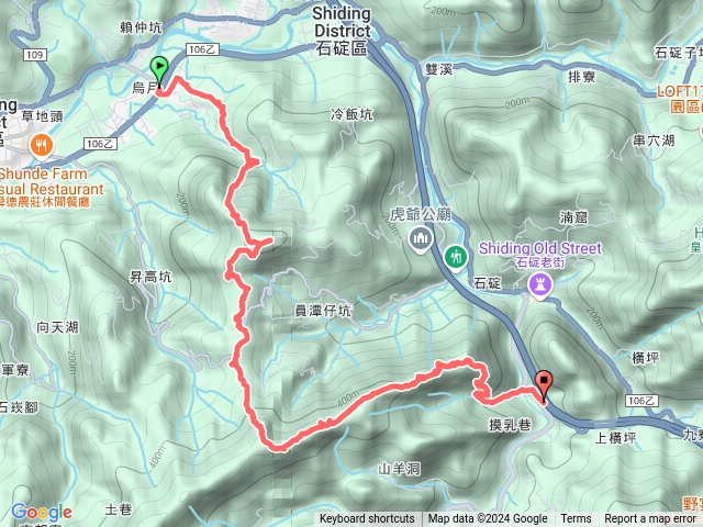 烏月山群峰，炙子頭山，西帽子岩，溪邊寮步道預覽圖