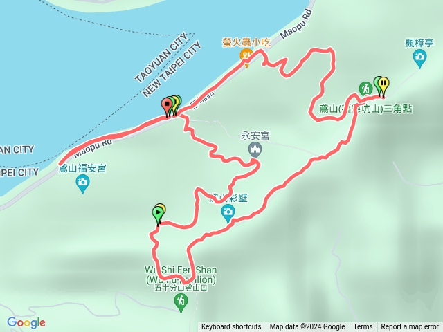 「台灣小百岳」福德坑山鳶山彩壁O型（茅埔路）