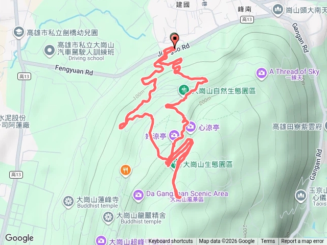 高雄大崗山生態園區步道至三角點預覽圖