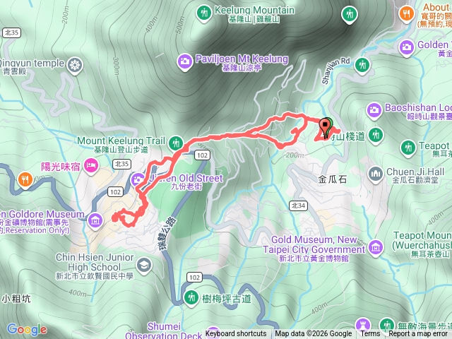 新北 九份 山尖路觀光步道 九份老街 三層橋
