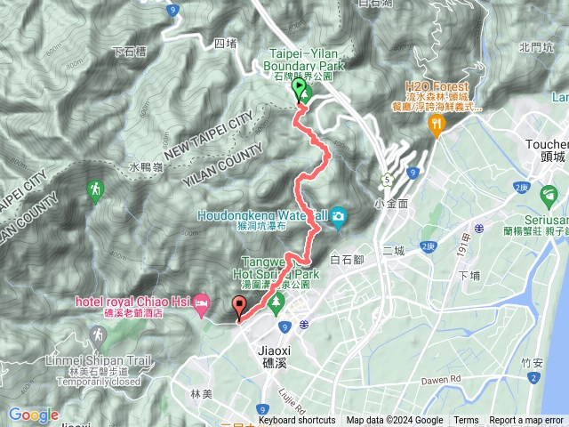 單程跑馬古道北入口進南口出到香腸伯