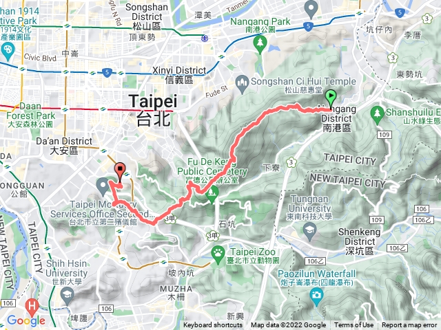 台北大縱走第六段（中華科技大學 —> 富陽生態公園）