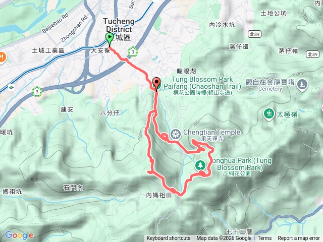 永寧捷運站-承天禪寺-桐花公園-火焰山
