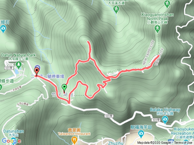 小觀音山群峰Ｙ型路線（不須下切，適合新手）