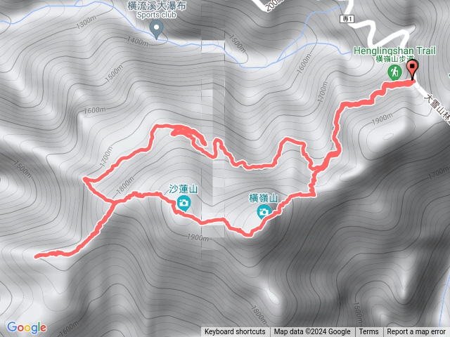 橫沙笛縱走橫嶺山沙連山笛吹山