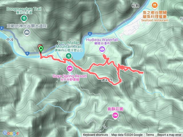 唐麻丹蝴蝶谷瀑布